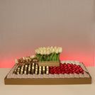 Happy Birthday customized premium chocolate large leather tray