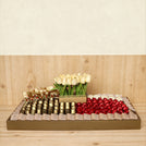 Happy Birthday customized premium chocolate large leather tray