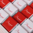 Corporate customized premium chocolate medium tray with acrylic customized backdrop