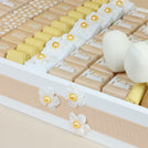 Baby girl flower theme chocolate arrangement 2 tier stand