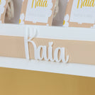 Baby girl flower theme chocolate arrangement 2 tier stand