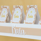 Baby girl flower theme chocolate arrangement 2 tier stand