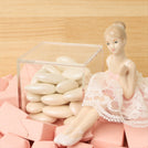 Baby girl personalized ballerina decorated chocolate large basket