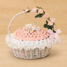 Baby girl personalized ballerina decorated chocolate large basket