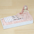Baby girl princess toy decorated chocolate leather tray
