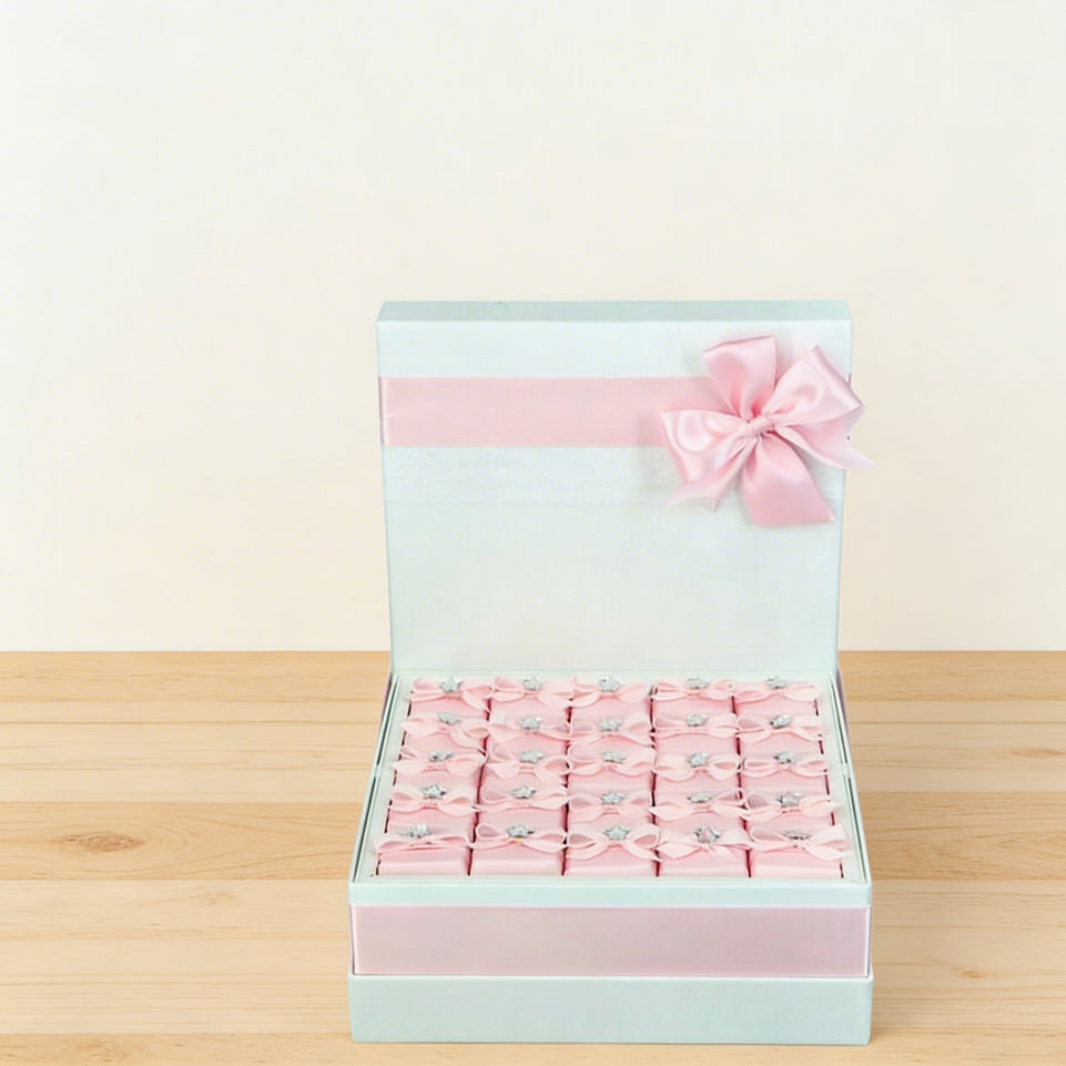 Baby girl acrylic star decorated chocolate large hamper