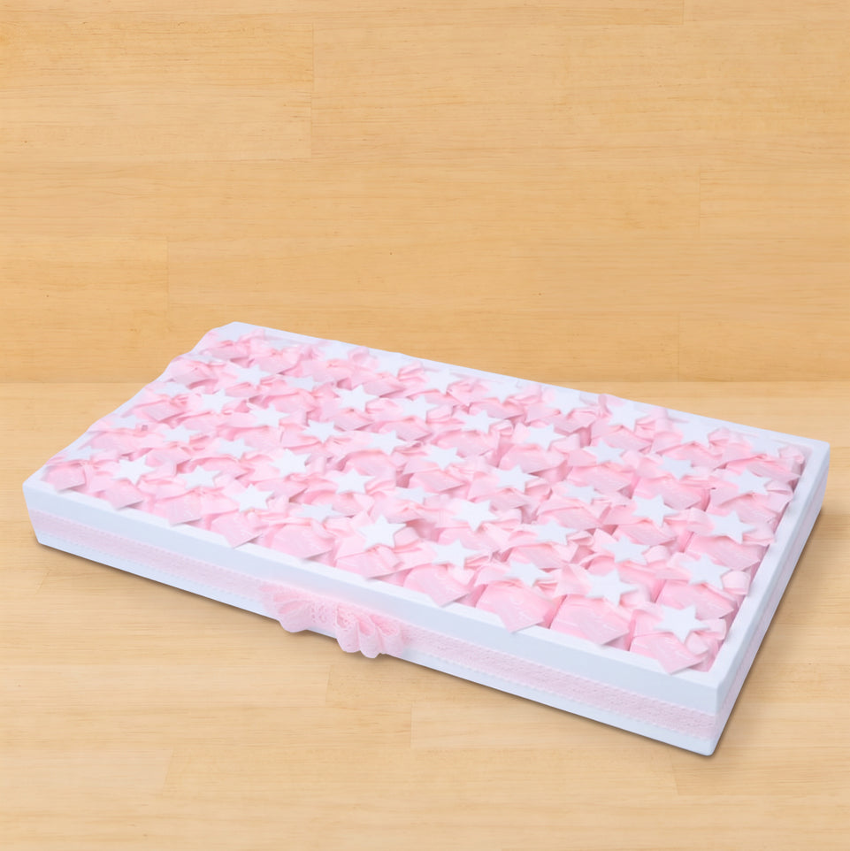 Luxury baby acrylic star decorated chocolate leather tray