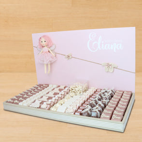 Baby girl crochet decorated chocolate...