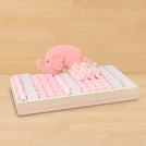Baby personalized elephant designed premium chocolate medium leather tray