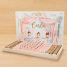 Baby girl customize tray Ballerina  theme design with acrylic backdrop