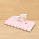 Baby girl chocolate medium acrylic tray with a wooden horse design