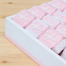 Baby girl personalized acrylic decorated chocolate leather tray