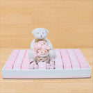 Baby girl personalized acrylic decorated chocolate leather tray