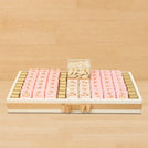 Baby girl dear theme design premium chocolate medium leather tray