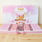 Baby girl personalized acrylic backdrop chocolate decorated tray