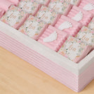 Baby girl personalized & decorated chocolate medium leather tray