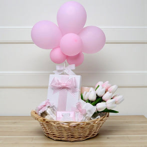 Baby girl balloon decorated chocolate...