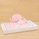 Baby girl elephant theme designed premium chocolate medium leather tray