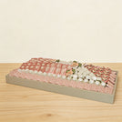 Baby girl luxury vintage decorated chocolate large leather tray