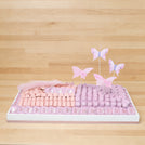 Butterfly decorated chocolate large leather tray