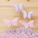 Butterfly decorated chocolate large leather tray