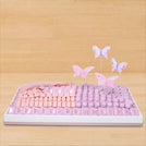 Butterfly decorated chocolate large leather tray