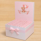 Baby girl teddy themed personalized chocolate extra large hamper