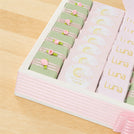 Baby girl personalized stars moon designed chocolate leather tray