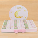 Baby girl personalized stars moon designed chocolate leather tray