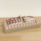 Baby girl flower designed chocolate decorated medium leather tray