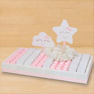 Baby girl star cloud toy decorated chocolate medium leather tray