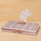 Baby girl angle theme designed premium chocolate medium leather tray