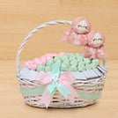 Baby girl princess toy decorated premium chocolate medium basket