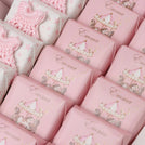 Baby Girl Carousel theme chocolate medium leather tray