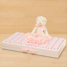 Baby flower designed personalized chocolate medium leather tray