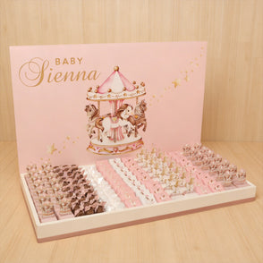 Baby girl carousel theme chocolate la...