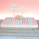 Baby Girl star cloud designed premium chocolate large leather tray