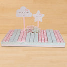 Baby Girl star cloud designed premium chocolate large leather tray