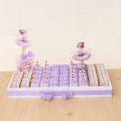 Ballerina theme decorated premium chocolate medium leather tray