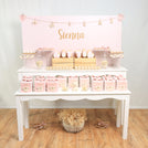 Baby girl personalized decorated premium chocolate set up