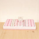 Baby girl crochet decorated premium chocolate medium leather tray