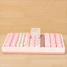 Baby girl crochet decorated premium chocolate medium leather tray
