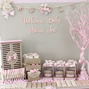 Baby vintage crochet decorated chocol...