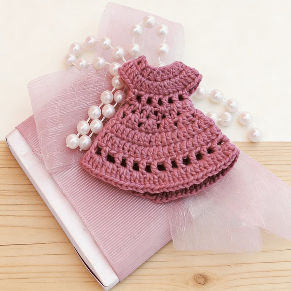 Set of 20 Baby crochet dress decorated loose chocolate