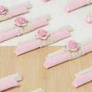 Set of 20 crochet ribbon & flower decorated loose chocolate stick set