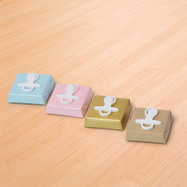 Baby acrylic pacifier decorated premium chocolate
