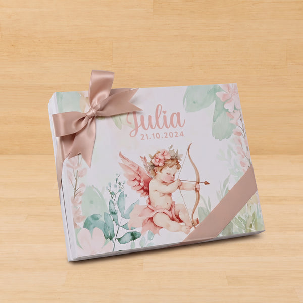 Baby girl personalized Angel designed chocolate hard box