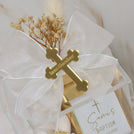 Set of 20 Baby baptism chocolate & almond dragees acrylic hard box