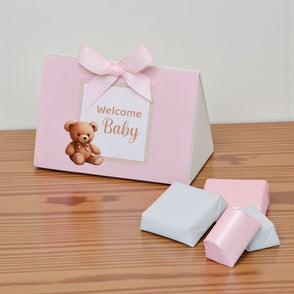 Set of 20 Welcome baby girl chocolate...