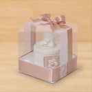Set of 20 Baby girl ceramic angel trinket decorated chocolate clear box